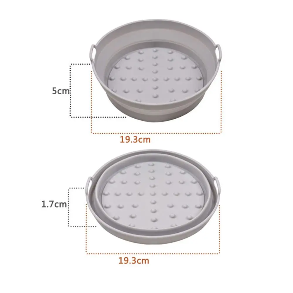Silikonbricka Till Air Fryer - Rund 19,3cm 2 Silikonbricka Till Air Fryer - Rund 19,3cm - Billede 2