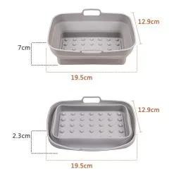 Silikonbricka Till Air Fryer - Fyrkantig 19,5cm 4 Silikonbricka Till Air Fryer - Fyrkantig 19,5cm -køkkenudstyr butik 100906 2