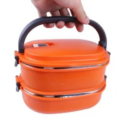 Dobbelt Madkasse I Stål - Kan Stables Vakuumfunktion