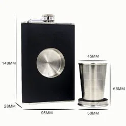 Lommelærke Med Indbygget Snapsglas