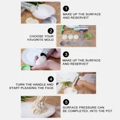 Nudelmaskine / Pastamaskine Med 5 Stk. Mundstykker -køkkenudstyr butik 65161 8