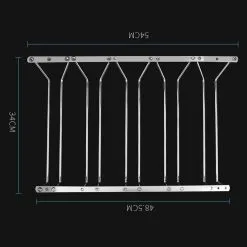 Glasstativ Bar / Glashænger Under Skab - 5 Rækker -køkkenudstyr butik 68647 3
