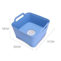 Bærbar Opvaskebalje Med Håndtag Pakke Med 2 Stk. - Grå 8 Bærbar Opvaskebalje Med Håndtag Pakke Med 2 Stk. - Grå -køkkenudstyr butik 81322 3