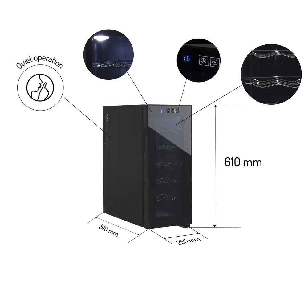 Adler AD 8075 Vinkøler For 12 Flasker 5 Adler AD 8075 Vinkøler For 12 Flasker - Billede 5