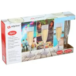 Alpina Champagneglas I Plast 6-pak
