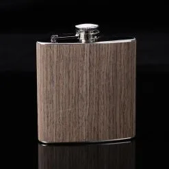 Lommelærke Med Skrueprop 160ml - Mørkt Træ