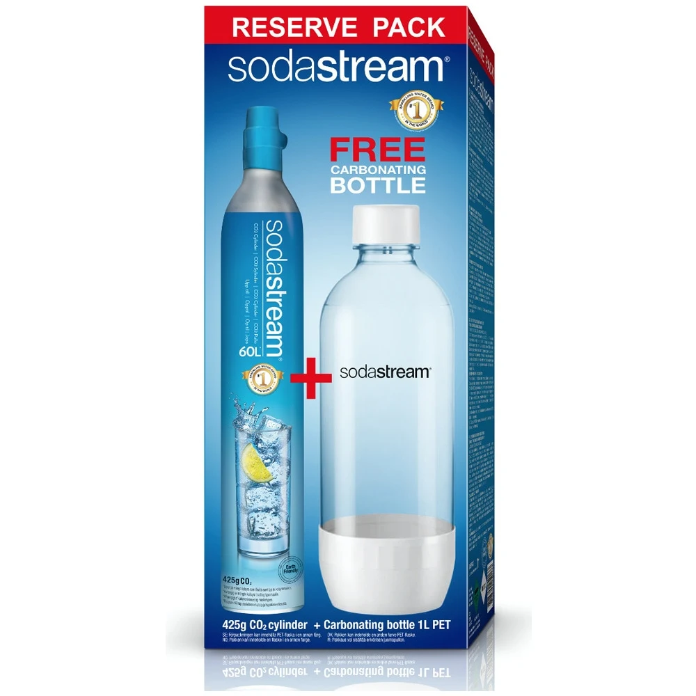 Sodastream Kulsyrepatron + PET-flaske 1L Hvid 1 Sodastream Kulsyrepatron + PET-flaske 1L Hvid
